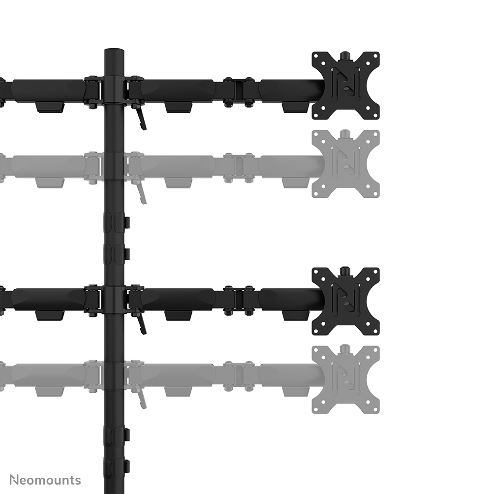 Neomounts DS60-600BL2-2 Quadruple-Monitorarm für vier Bildschirme 10-32"
